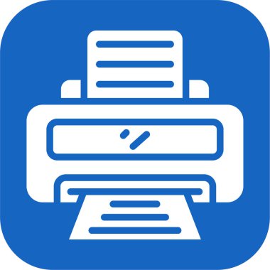 Yazıcı simgesi basit örnek