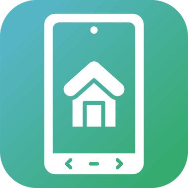 Benzersiz mobil ev vektör simgesi