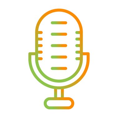 Modern mikrofon simgesinin vektör çizimi