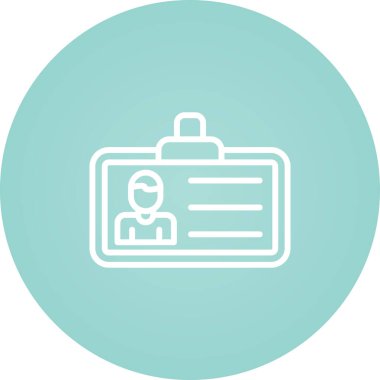 Kimlik kartı simgesi. vektör tasarımı