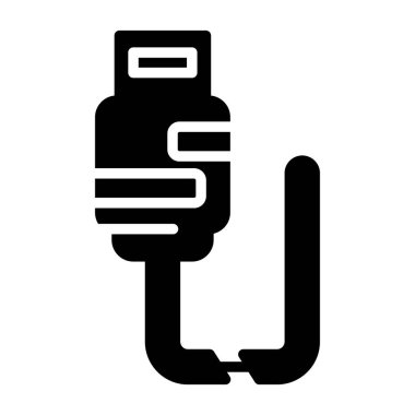 Kırık Kablo ağ simgesi vektör illüstrasyonu 