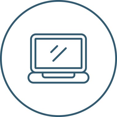 dizüstü bilgisayar simgesi, web basit illüstrasyon