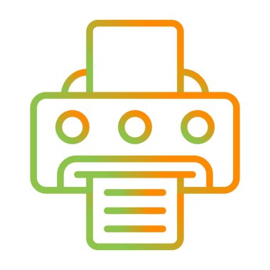 yazıcı web simgesi, basit vektör illüstrasyonu