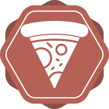 pizza. Web simgesi basit illüstrasyon