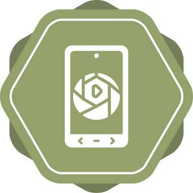 Bağlı çizgi simgesine sahip eşsiz bir telefon