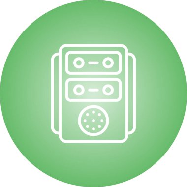 Benzersiz Radyo Vektör Satırı Simgesi