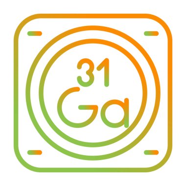 Metal kimyasal element ikon vektör çizimi