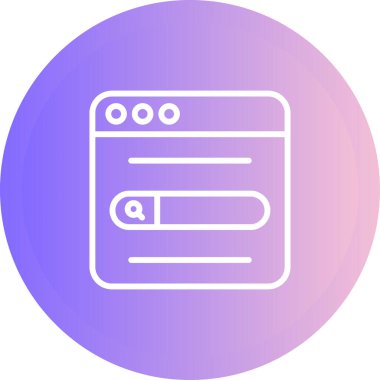 tarayıcı web simgesi, vektör illüstrasyonu