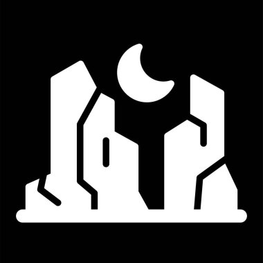 Bina simgesi ve vektör illüstrasyonu beyaz arkaplanda izole edildi