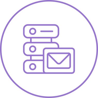 SMTP Sunucu Web simgesi vektör illüstrasyonu 