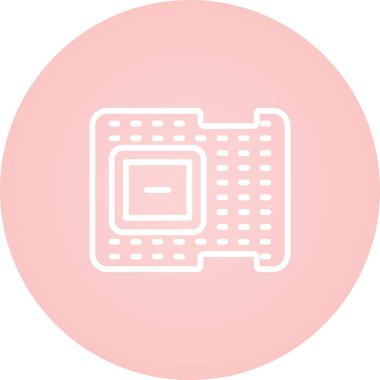 İşlemci web simgesi vektör illüstrasyonu