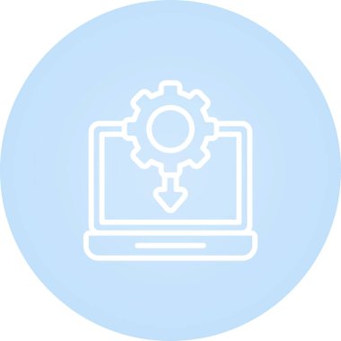 Ayarlar. Web simgesi basit illüstrasyon