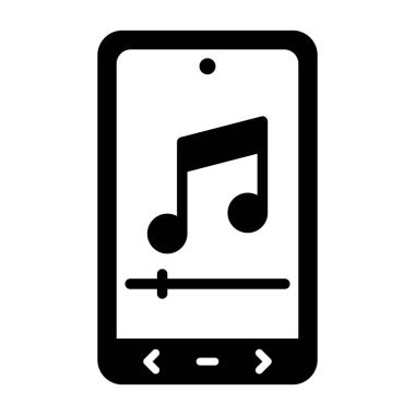 müzik notası glyph vektör dekoru