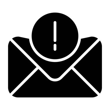Hata e- posta simgesi, vektör illüstrasyonu 