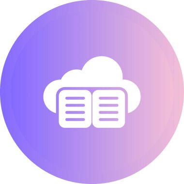 Bulut simgesi vektör illüstrasyonu