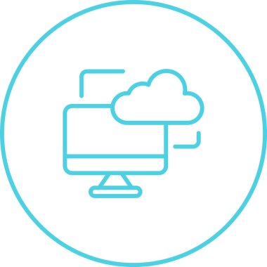 Bulut simgesi vektör illüstrasyonu