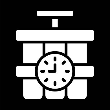 Alarm saat simgesi vektörü