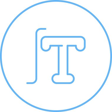 Typography web simgesi vektör illüstrasyonu