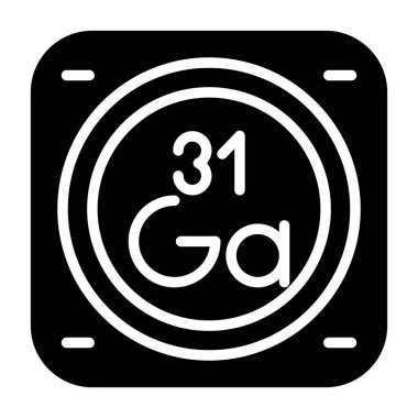 Metal kimyasal element ikon vektör çizimi