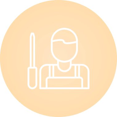 Beyzbol kaskı vektör simgesi olan eşsiz bir adam.