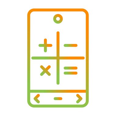 Matematik ikonu vektörü. İnce çizgi işareti. kontur sembolü çizimi