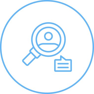 Büyütme cam simgesi vektör illüstrasyonu