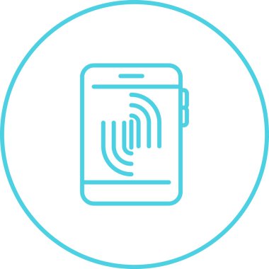 Parmak izi. Web simgesi vektör illüstrasyonu.