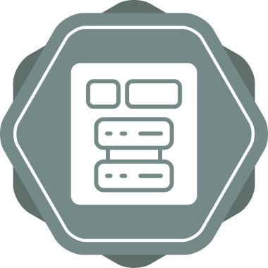 sunucu web simgesi vektör illüstrasyonu