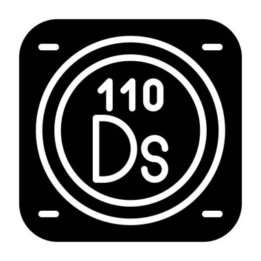 Metal kimyasal element ikon vektör çizimi