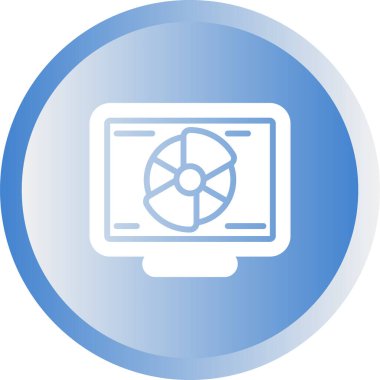 bilgisayar izleme simgesi, vektör illüstrasyonu