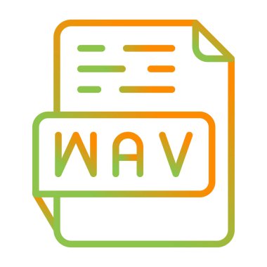 wav file format icon vector illustration