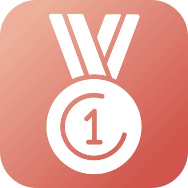 Madalya. Web simgesi basit illüstrasyon