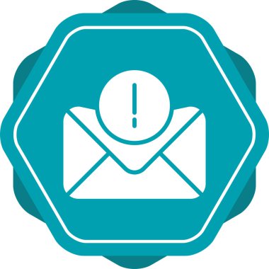 Hata e- posta simgesi, vektör illüstrasyonu 