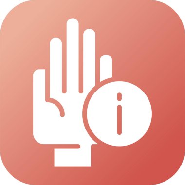 Parmak simgesi ile el, vektör illüstrasyonu