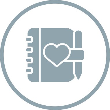 Takvim tarihi simgesi olan kalp. vektör illüstrasyonu