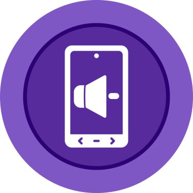 Cep telefonu simgesi, vektör illüstrasyonu