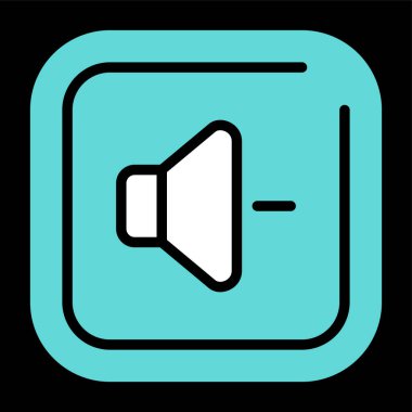 Hoparlör simgesi, vektör illüstrasyonu