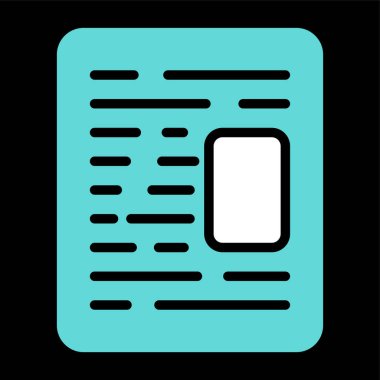 vektör Belgesi simgesi, basit vektör illüstrasyonu