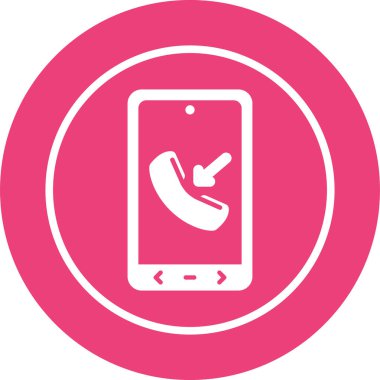 Cep telefonu simgesi, vektör illüstrasyonu