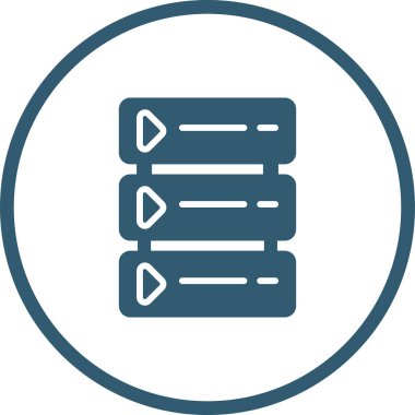 sunucu web simgesi vektör illüstrasyonu