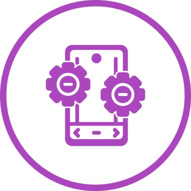 akıllı telefon web simgesi vektör çizimi