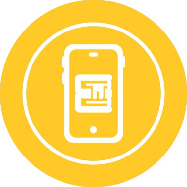 akıllı telefon simgesi soyut arka grupta izole edildi