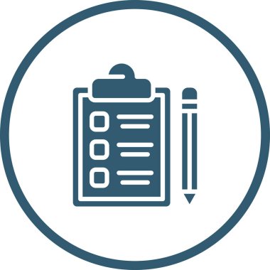 Kontrol listesi. Web simgesi basit illüstrasyon