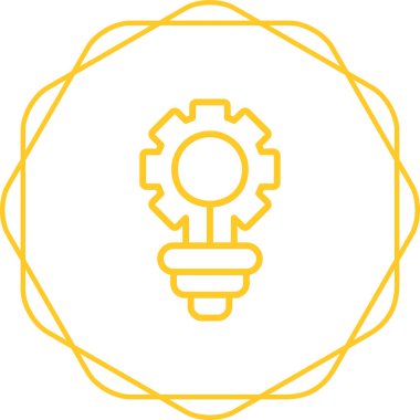 Bir ampul simgesinin vektör illüstrasyonu