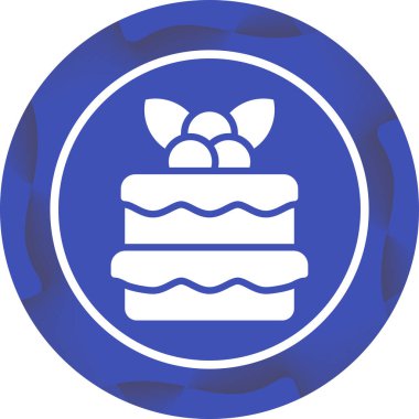 Kek. Web simgesi basit illüstrasyon