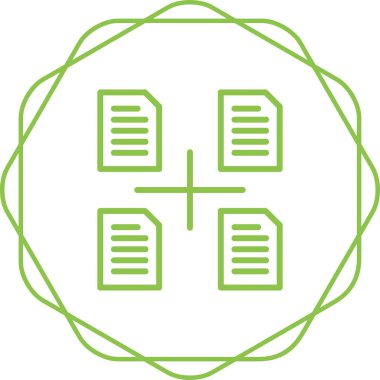 Tıbbi haçın yeşil ve beyaz çizgi simgesi