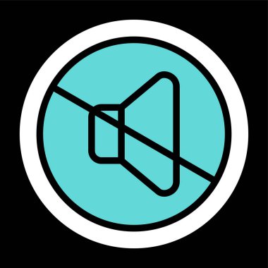 ses kapalý web simgesi, vektör çizim 