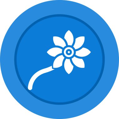 beautiful flower vector line icon