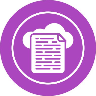 Bulut simgesinin vektör illüstrasyonu