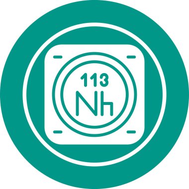 Kimyasal Element Web simgesi vektör çizimi